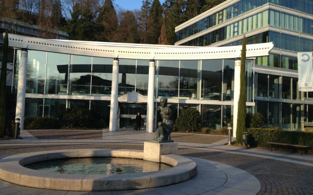 L’entrée des thermes marins de Baden Baden, en hiver